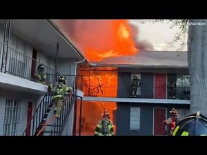 Large fire at Houston apartment complex