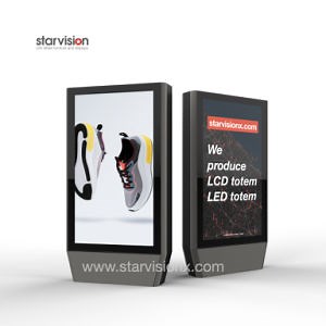 [Hot Item] Free Stand 75 Inch Outdoor LCD Signs 3000nit Exterior Sunlight Readable for Advertising