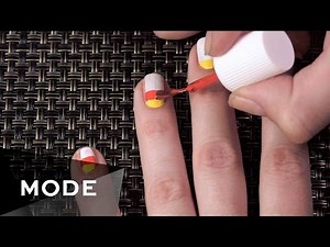 DIY Candy Corn Nail Art | ☠ Halloween Style Scene ★ Glam.com