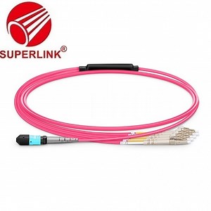 [Hot Item] Fiber Patch Cords MTP Female to LC Upc Duplex Om4 Multimode Breakout Cable Fiber Jumper Pigtail
