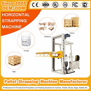 [Hot Item] Fully Automatic Pet Strapping Belt Pallet Horizontal Pallet Stretch/Strapping Machine Online Vertical Pallet Strapper