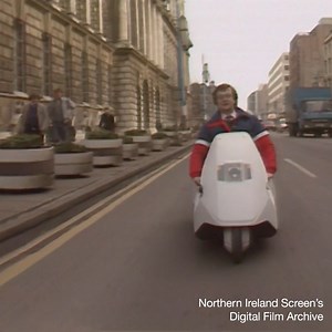 It's 1985 and the future of transportation has arrived - the Sinclair C5. An intrepid reporter takes to the streets of Belfast to test it out... Film courtesy of Northern Ireland Screen #BFIReplay | BFI