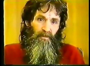 Charles Manson Peace & Love #skeltersunday -Bateman | Death Row Art Show