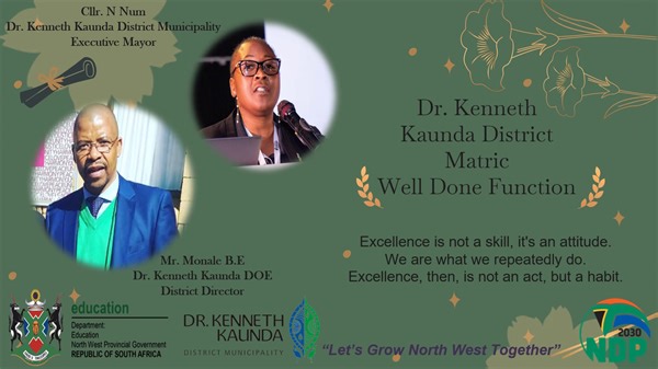 Dr Kenneth Kaunda Local Municipality in partnership with the Education department celebrates excellence 👏 | North West Department of Education