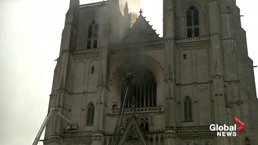 Arson suspected after fire tears through historic Nantes cathedral