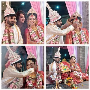 সাত পাকে বাঁধা পড়লেন টলিউড তথা বলিউডের অভিনেত্রী প্রিয়াঙ্কা মুখার্জি। দর্শকরা অভিনেত্রীকে স্টার জলসার বরণ ধারাবাহিকে কাকলি ব্যানার্জি চরিত্রে অভিনয় করতে দেখেছিলেন। তিনি বিবাহ বন্ধনে আবদ্ধ হলেন তার দীর্ঘদিনের সঙ্গী তথা ডাক্তার সৌরভ পাত্রর সঙ্গে। পিয়াংকা, বলিউডের কমেডি কিং কপিল শর্মার সঙ্গেও কাজ করে ফেলেছেন ইতিমধ্যে। তবে আপাতত কাজ থেকে বেশ কিছুদিনের বিরতি, এবার হানিমুনে যাওয়ার পালা। তার আগে জমজমাট বিয়ের অনুষ্ঠানে সিঁদুর দানের পর সিতারা বাংলার মুখোমুখি প্রিয়াংকা এবং সৌরভ। Priyanka Mukherjee 