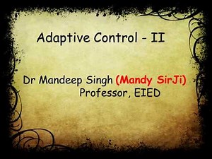 Adaptive Control - II