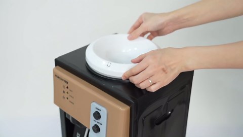 Top Loading Countertop Water Cooler Dispenser with Hot Cold Warm Water, Desktop Electric Hot and Cold Water Cooler Dispenser for 1.2 to 5 Gallon Bottles