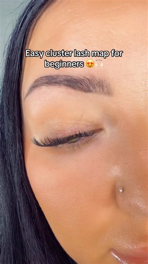 Easy cluster lash map for beginners #clusterlashes #lashextensions #fb | Jade Angel Cosmetics