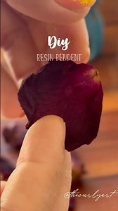 DIY Resin Pendant with Real Rose Petals | Floral Resin Jewellery | Aesthetic Handmade Art