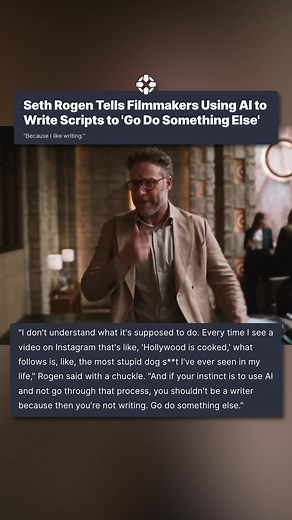 Safe to say, Seth isn't a fan of AI (via: Brut) #sethrogen | Seth Rogen