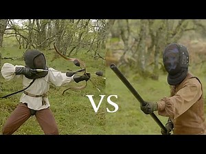 Combat Archery and Staff Sparring in the Forest, Scotland