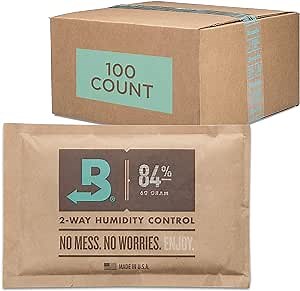 Boveda 84% RH 2-Way Humidity Control – BULK 100 COUNT – Properly Seasons a Wood humidity controller in Just 14 days - All In One Solution For Humidification- Patented Technology