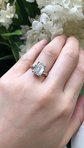 The ‘Allure’ Ring Platinum and rose gold 5.01ct Emerald Cut and tapered baguettes diamond ring (SKU: R13731) Do you love? ❤️ . . #diamonds #cerronejewellers #diamondring #proposal #engagementring #emeraldcut #baguettediamonds #instadaily #instagood #sydney #melbourne #sydneyjeweller #melbournejeweller | Cerrone Jewellers