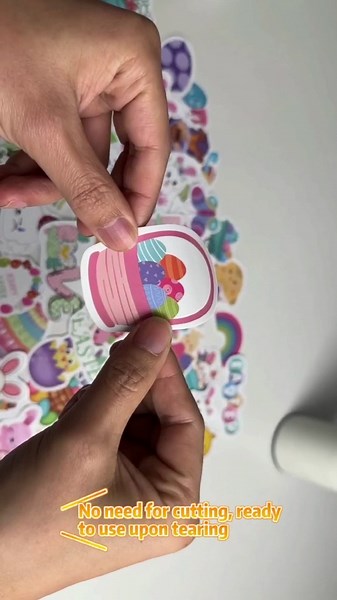 100 Easter Stickers for Kids – Vinyl Waterproof Festive Easter Decals for Water Bottles, Laptops, Phones, Computers, Guitars, and More! The Ultimate Kids' Gift for Easter Fun!