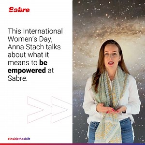 Happy #InternationalWomensDay! Together, we're promoting equity and inspiring inclusion to empower women, like Anna Stach, around the world. 🎉 #IWD2024 #InspireInclusion #insidetheshift | Sabre Corporation
