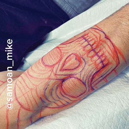 Unique Polynesian Skull Tattoo Designs by Samoan Mike