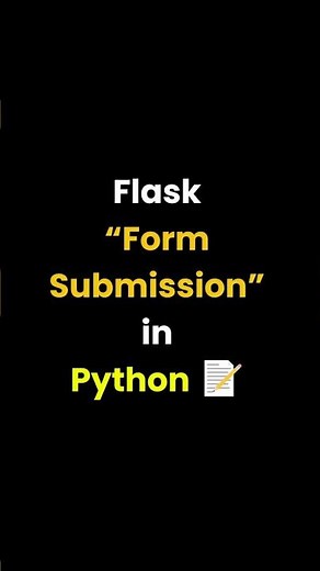 Flask form submission in Python #python #pythoncode #pythontutorial #coding #webdevelopment
