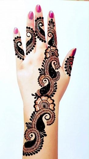 9.4K views · 142 reactions | Very beautiful stylish back hand mehndidesign easy mehndi design | Mehndi Design | Facebook