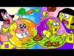 Spongebob have a Baby? - Sad Story But Happy Happy Ending | Spongebob Animation Mukbang