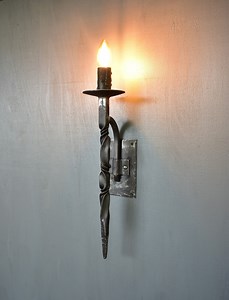 Hand Forged Torch Sconce,wrought Iron Torch Wall Lamp,medieval Sconce Lamp,gothic Torchiere - Etsy Canada