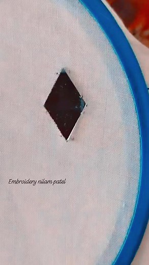 5.7K views · 109 reactions | Diamond shape mirrorwork design  #mirrorwork #lovecrafting #handcrafted #embroidery #embroidered #crafts #art #needlework #reelsfb | Embroidery Nilam Patel | Facebook