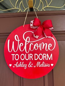 Personalized Dorm Door Sign, College Dorm Hanger, Welcome to Our Dorm Sign, Dorm Gift, Dorm Essentials, Dorm Sign With Names, College Door - Etsy