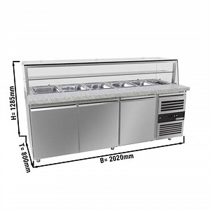 [Hot Item] 2m CE Fan Cooling 2 Door Counter Top Refrigerator Chiller