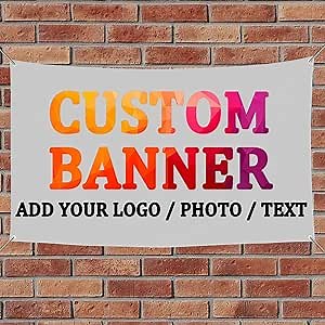Amazon.com: Custom Banners and Signs for Outdoor Indoor,Customize Your Own Banner with Photo Image Picture Logo or Name,Custom Banner for Birthday Party Business Graduation Wedding Event (5' X 3') : Home & Kitchen