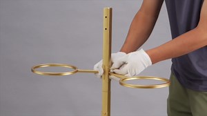 DYALE Flower Display Stand with Buckets - Flower Cart with Wheels for Bouquet Shop, Metal Flower Rack Display Stand for Wedding Garden, Party, Events 1 (White, Round buckets)