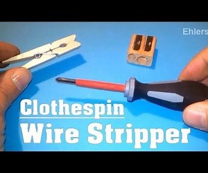 Clothespin Wire Stripper - DIY Tool