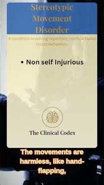Stereotypic Movement Disorder #neurodiversity #mentalhealth #mentalhealthawareness #dsm5 #psychology