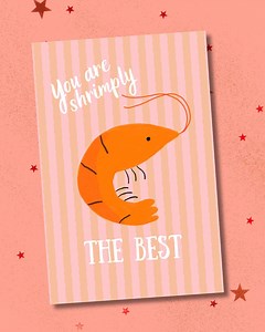 You Are Shrimply the Best | Greeting Card, Appreciation, Handmade - Etsy