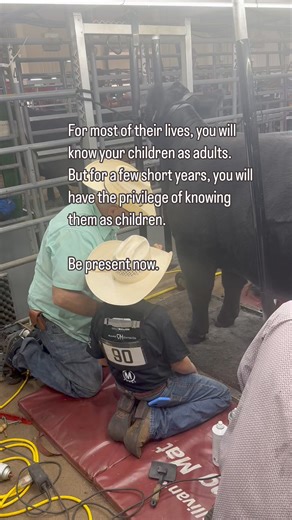 To one who works so I can raise babies, wash dirty little clothes and dirty little feet, make peanut butter and jam sandwiches and wipe away milk mustaches, thank you. Thank you for bouncy old feed truck naps, and keeping your calm when a little one walks in front of the chute, stands in the alley, or loses the pliers. Thank you for carrying around treasures of little rocks, notes written with your tag marker, and keeping art chute side drawn with marking crayon. Thank you most of all letting me