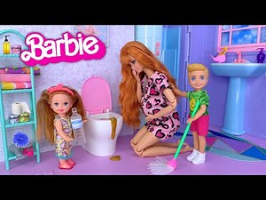 Barbie & Ken Doll Family Get Well Routine - Barbie is Sick