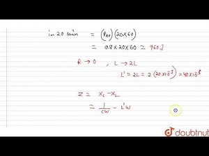 An inductor `20xx10^(-3)` a capacitor `100(mu)F` and a resistor `50 Omega` are connected in seri...