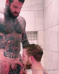 Tyler Durden fucking in the shower with Steve Rickz