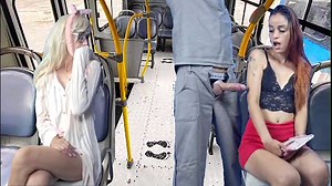 Bousculé dans le bus, un ouvrier sort sa bite en public !