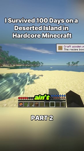 Surviving 100 Days on a Deserted Island in Hardcore Minecraft
