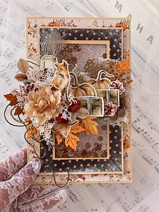 Handmade 3D Autumn Card, Floral Shabby Chic Decor - Etsy