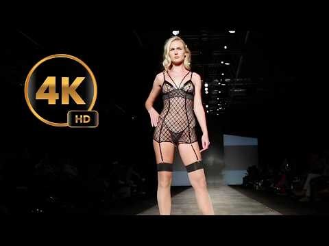 Carrie Amber Lingerie Runway Show. 4K