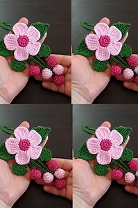 17K views · 157 reactions | Crochet flower Keychain / Crochet flower Bagcharm /Easy Crochet flower tutorial | Knitting And Crochet | Facebook