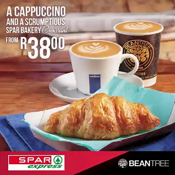 334 reactions · 15 comments | Awaken your senses with a sip of Bean Tree. Treat yourself to a hot cappuccino in the size of your choice along with a scrumptious #SPARBakery croissant just to brighten up your mornings. Promotion is valid from 10 January – 6 February 2024. Only at SPAR. | My SPAR | Facebook