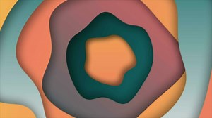 Download Colorful Wavy multiple circular shapes 3d depth paper cut background for free