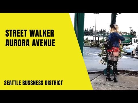 WHITE Stripper go Undercover for extra Money | Street Walker Aurora Avenue | One Minutes | #38