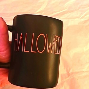 Happy Halloween Rae Dunn Mug Black Orange Artisan Collection Farmhouse Coffee **