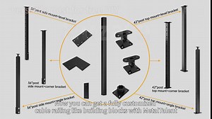 Muzata Drill Template Guide Locator for 2" 50mm Cable Railing Post All Holes Type Stainless Steel U-Shape Easy Accurate Drill CT22