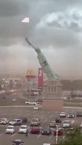 69 reactions · 18 shares | A nearly 40-metre-tall replica of the Statue of Liberty tumbled during a severe storm in the Brazilian city of Guaiba on December 15. | Welcome DOHA QATAR | Facebook