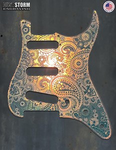 Paisley Stratocaster Pickguard & Tremolo Set: Iridescent Rainbow Acrylic Mirror, HSH/HSS/SSS Cut - Etsy
