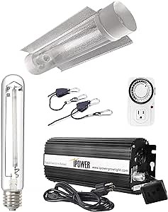 Amazon.com : iPower 600-Watt HPS Bulbs Cool Tube Reflector Set Add-on Wing with Timer, White : Patio, Lawn & Garden